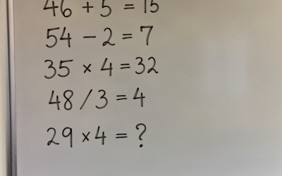 Ответ на логическую головоломку: разгадали принцип и нашли  29 × 4 = ?