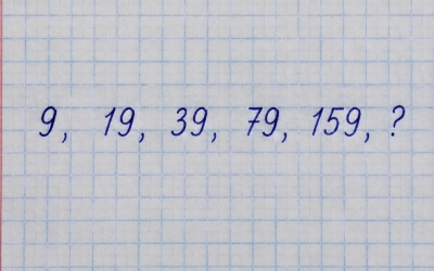 Задача на логику: какое число продолжает ряд 9, 19, 39, 79, 159, ?