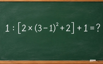 Математический челлендж: решите пример 1 : [2 × (3 − 1)² + 2] + 1 = ?