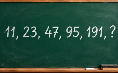 Задача на логику: продолжите последовательность 11, 23, 47, 95, 191, ?
