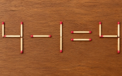 Головоломка со спичками: 4 − 1 = 4 — найдите оба решения
