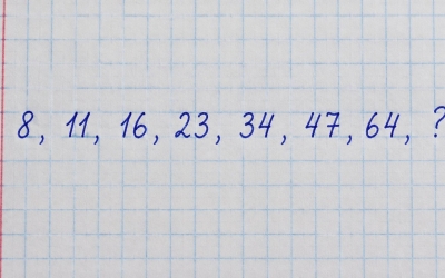 Задача на логику: сможете найти закономерность в ряду 8, 11, 16, 23, 34, 47, 64, ?