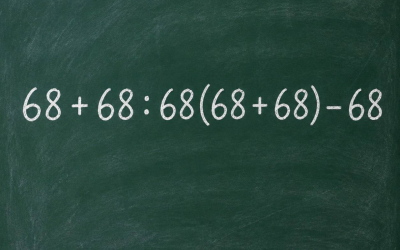 Математический челлендж: 68 + 68 : 68(68 + 68) − 68 = ?