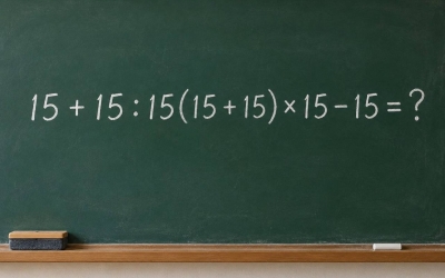 Математический челлендж: 15 + 15 : 15(15 + 15) × 15 − 15 = ?