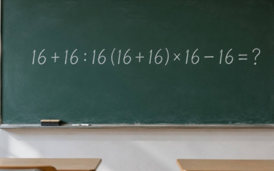 Математический челлендж: 16 + 16 : 16(16 + 16) × 16 − 16 = ?