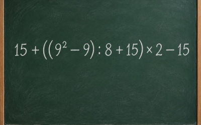 Математический триллер: решите пример 15 + ((9² — 9) : 8 + 15) × 2 — 15