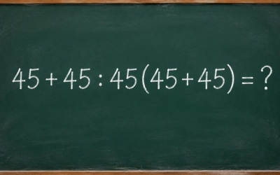 Сможете ли вы решить пример 45 + 45 : 45(45 + 45) без ошибки?