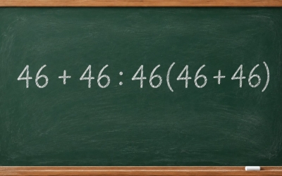 Сможете ли вы решить пример 46 + 46 : 46(46 + 46) без ошибки?