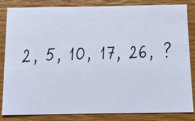 Задача на логику: какое число продолжает ряд 2, 5, 10, 17, 26, ?