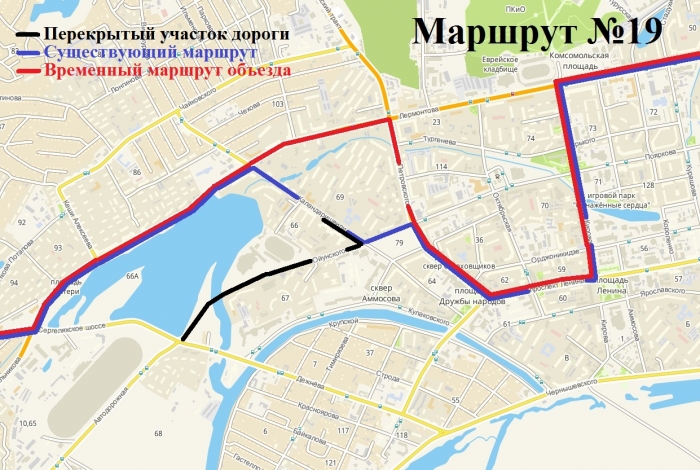 Карта маршрута 19