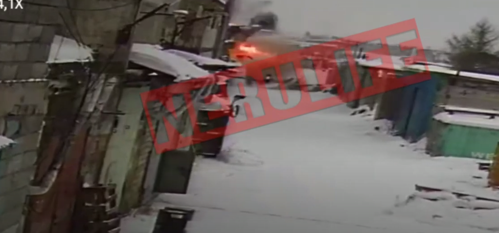 Опубликовано видео взрыва в гаражном кооперативе в Нерюнгри