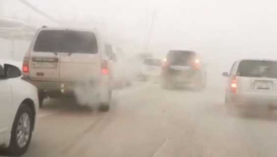 В Якутске произошло массовое ДТП из-за тумана