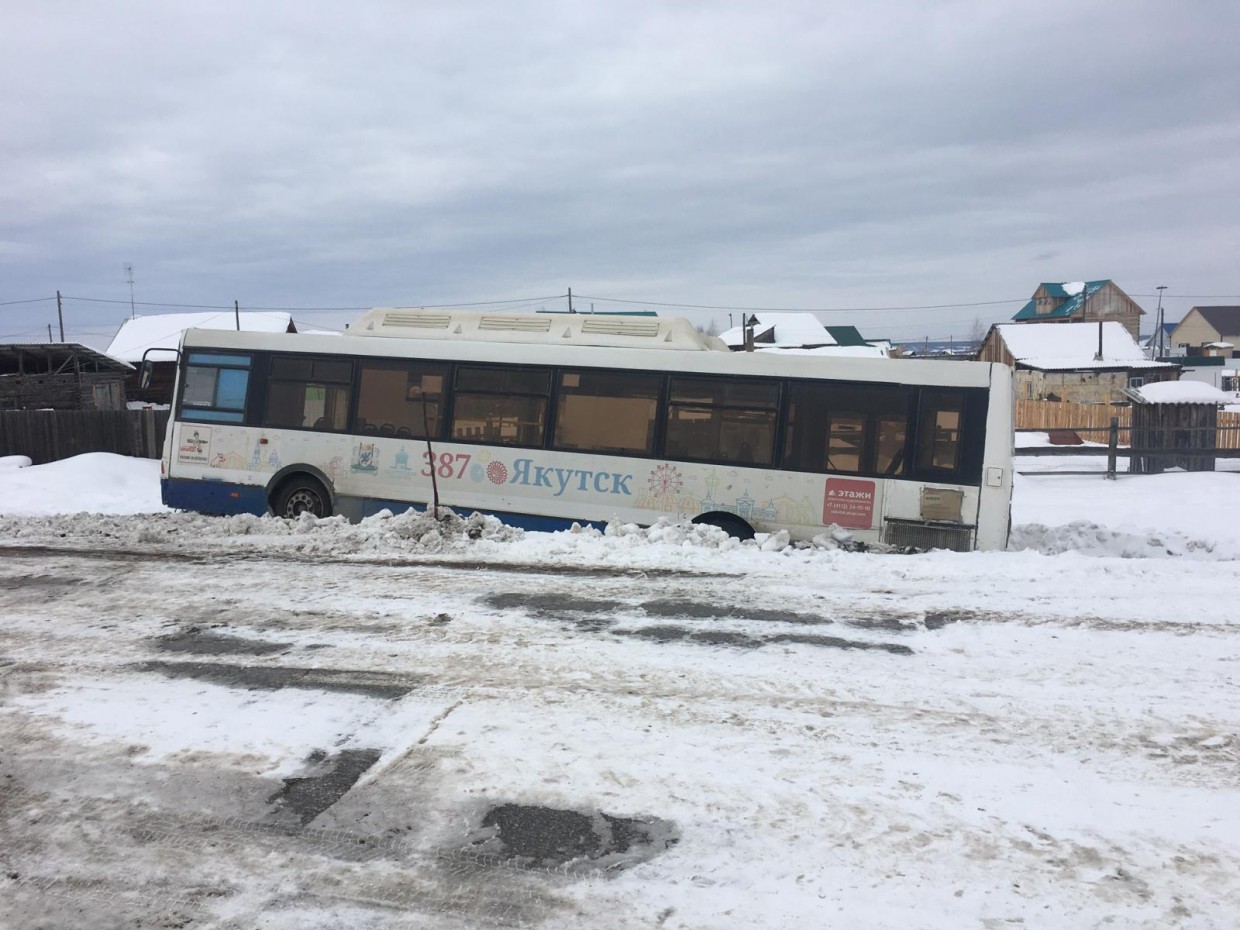 В Якутске произошло два ДТП с участием автобусов