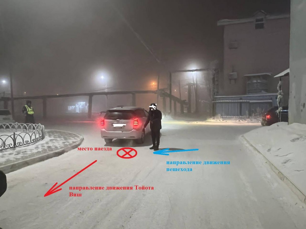 В Якутске водитель сбил женщину-пешехода
