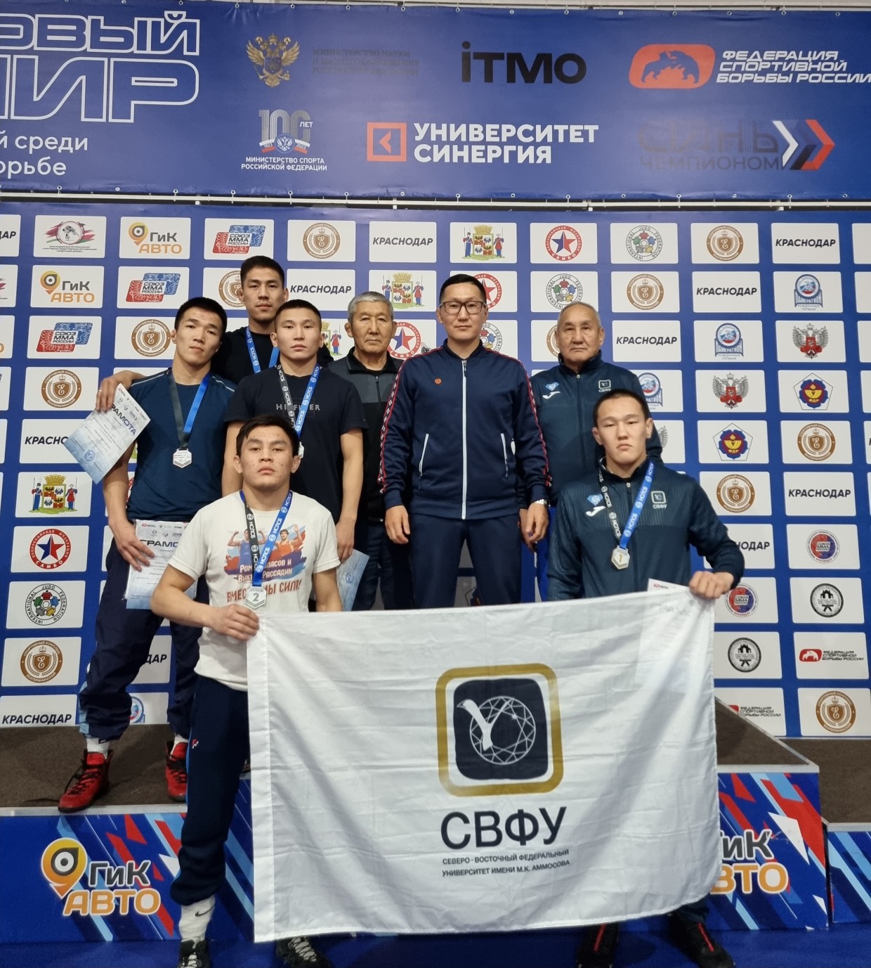 Вольная борьба: Студенты СВФУ завоевали пять медалей на турнире в Краснодаре