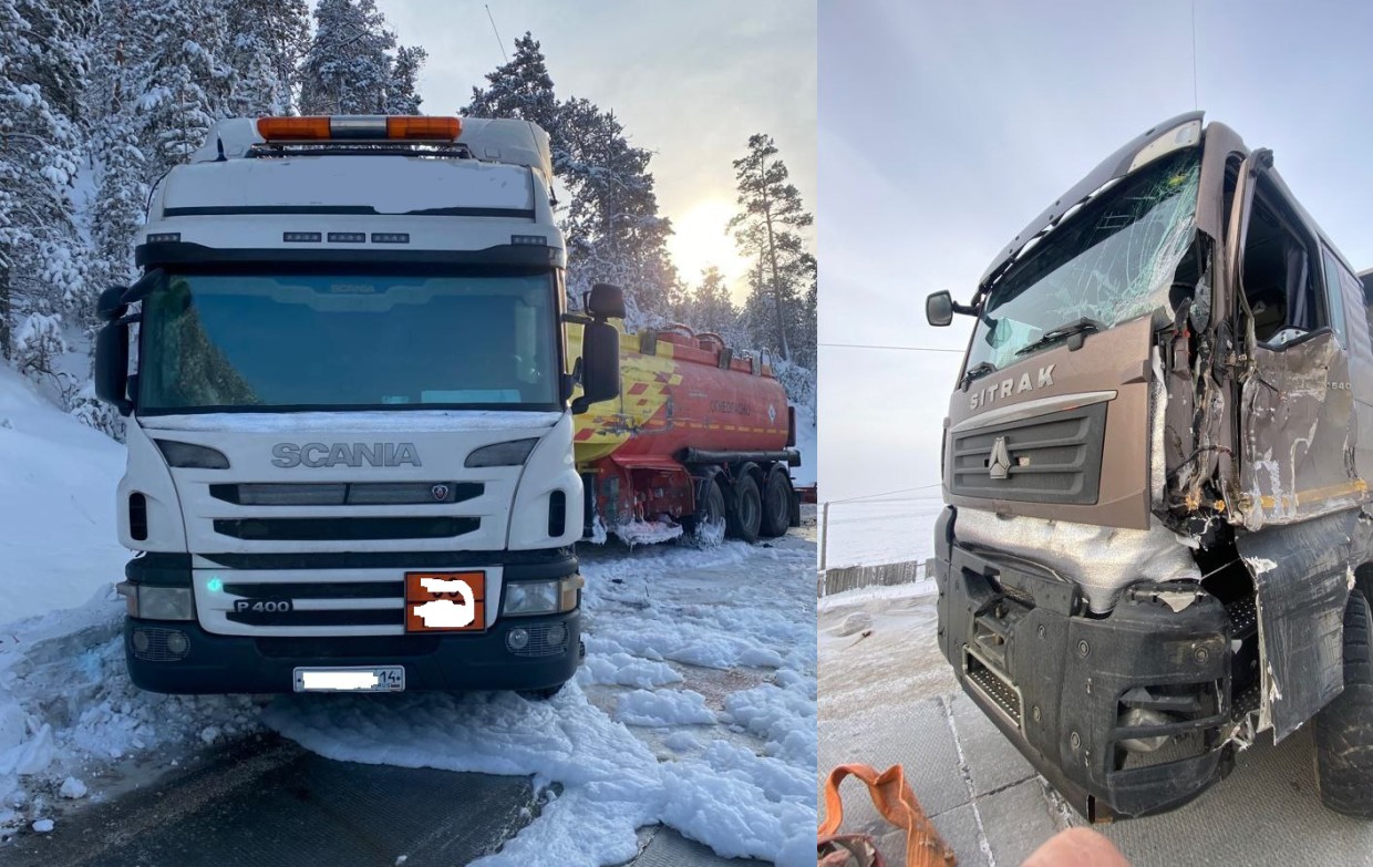 В Якутии столкнулись грузовой автомобиль и бензовоз: Новые подробности