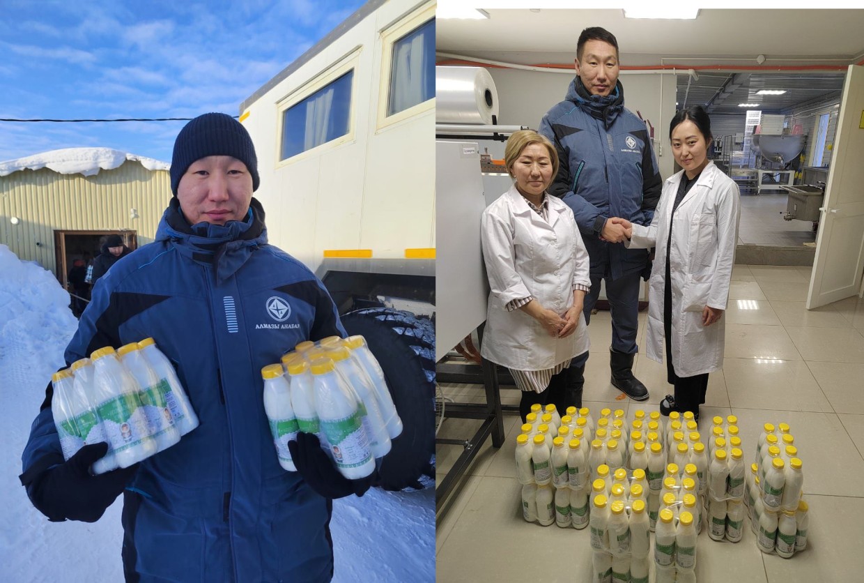 Акционерное общество «Алмазы Анабара» группы АЛРОСА начало поставку кисломолочной продукции местного производителя на прииск 