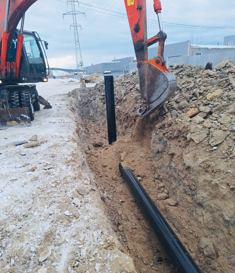 В Якутске продолжаются работы по строительству газораспределительных сетей