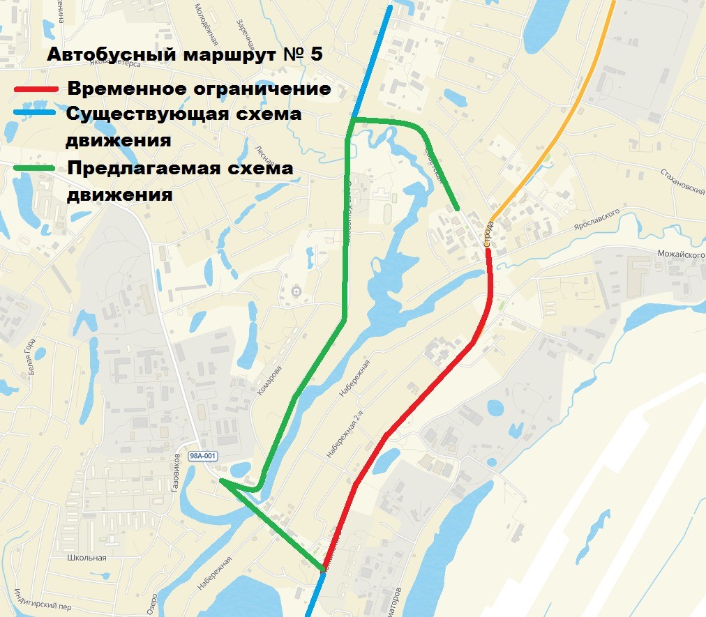 С 6 июня в Якутске будет прекращено движение на отрезке улиц Можайского-Строда